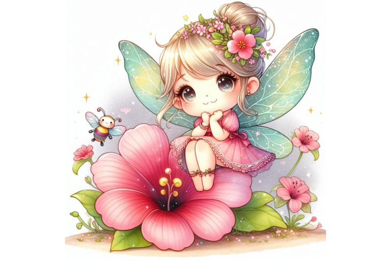 fairy-sitting-on-a-flower-petal