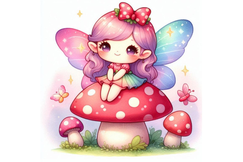 fairy-sitting-on-a-mushroom