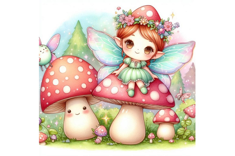 fairy-sitting-on-a-mushroom