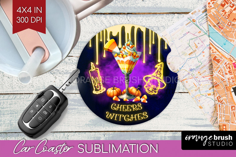 neon-halloween-car-coaster-png-cocktail-coaster-sublimatoin