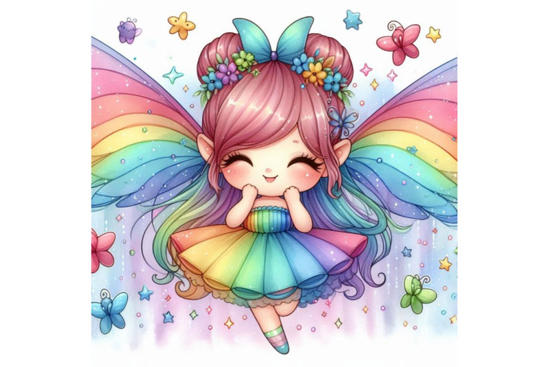 fairy-with-rainbow-colored-wings