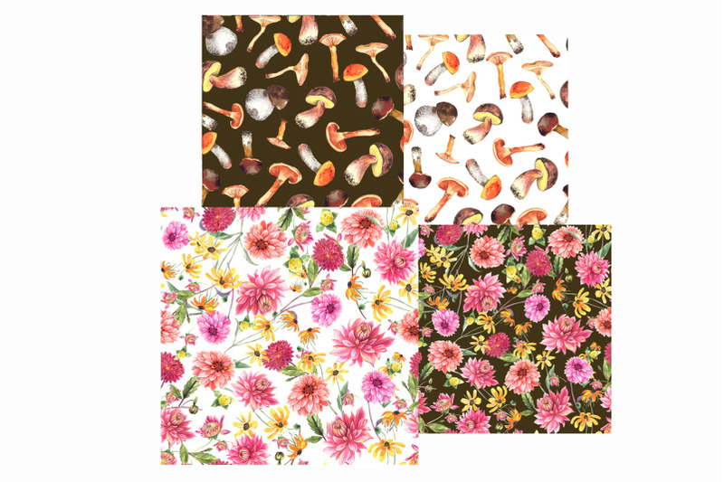 watercolor-autumn-seamless-pattern