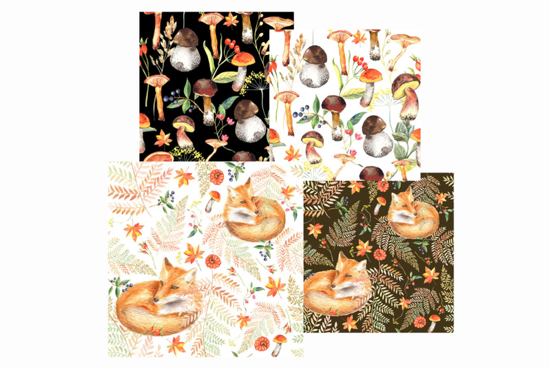 watercolor-autumn-seamless-pattern