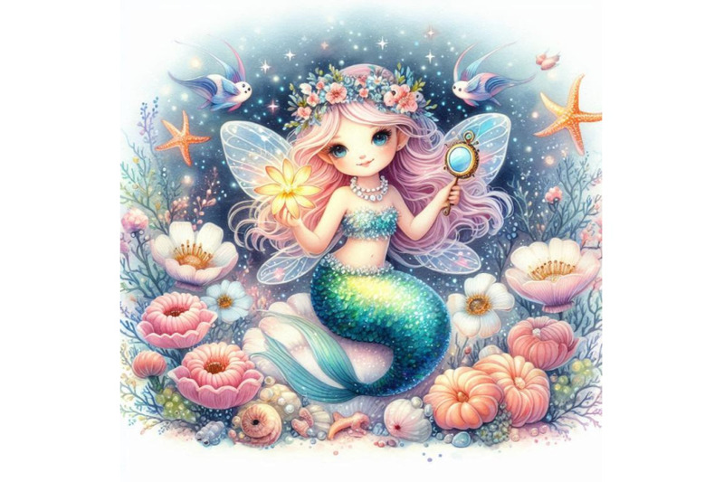 mermaid-with-a-ribbon-bow