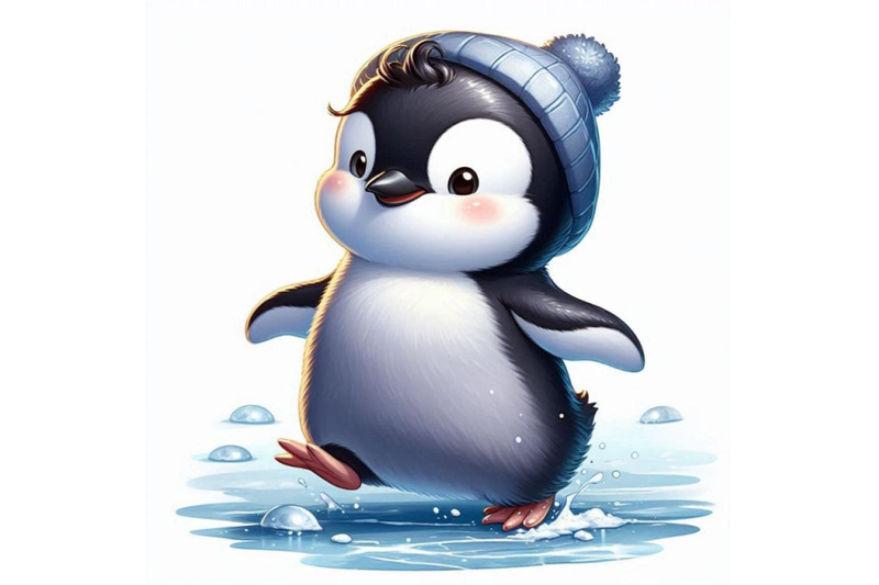 adorable-baby-penguin-waddling-on-the-ice