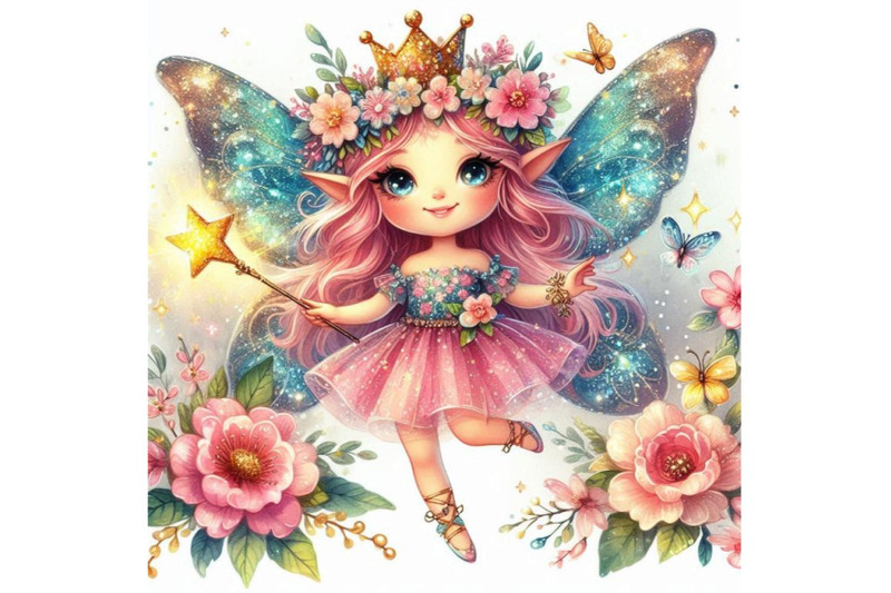 adorable-glitter-fairy-with-a-crown-of-glittery-flowers-and-a-glowing