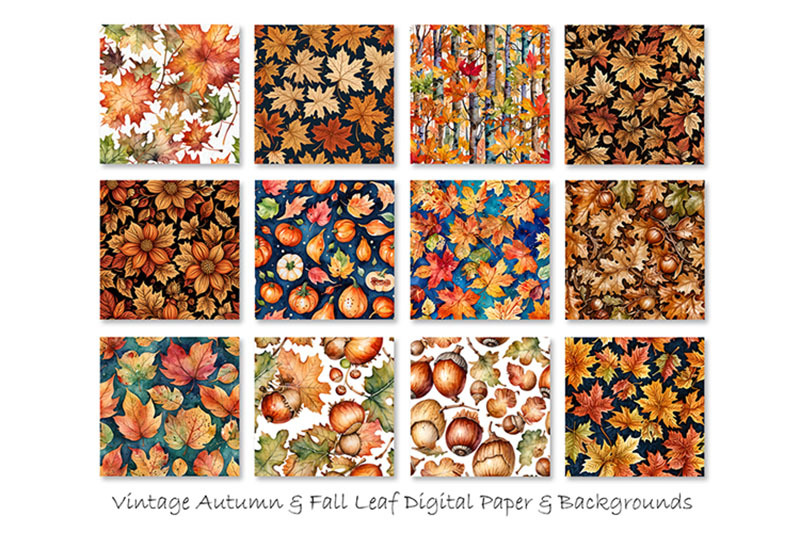 vintage-autumn-digital-paper-seamless-fall-leaf-background