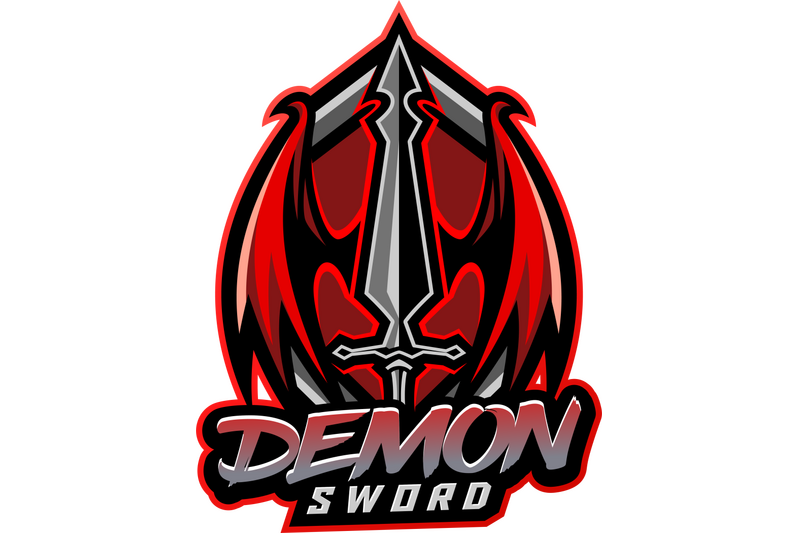 demon-sword-esport-mascot-logo-design