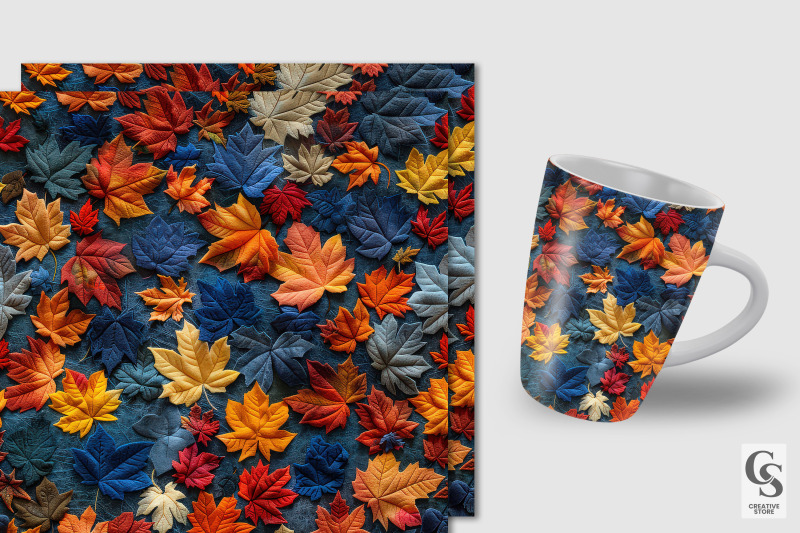 fall-felt-leaves-seamless-patterns