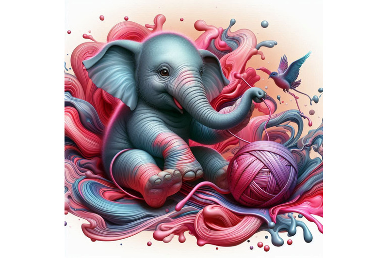 baby-elephant-blowing-soap-bubbles-with-its-trunk