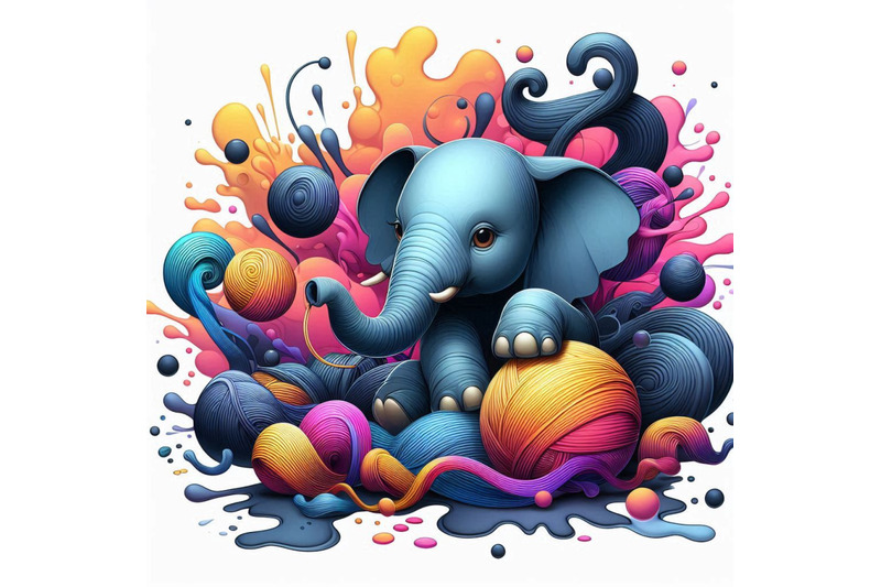 baby-elephant-blowing-soap-bubbles-with-its-trunk