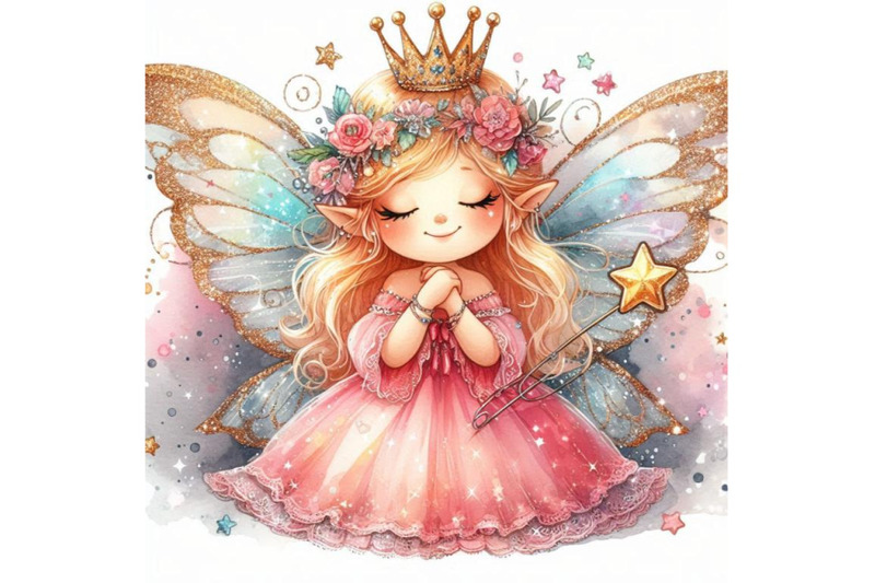 adorable-glitter-fairy-with-glittery-wings-and-a-glowing-tiara-of-star