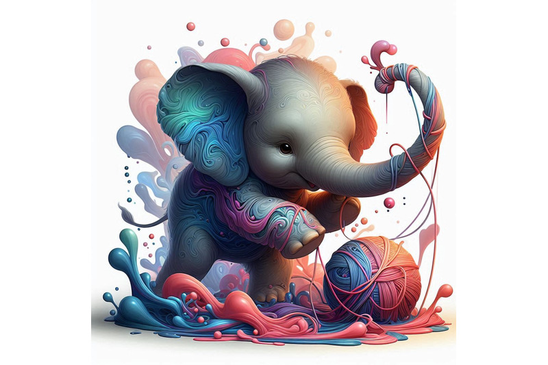 baby-elephant-blowing-soap-bubbles-with-its-trunk