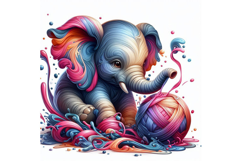 baby-elephant-blowing-soap-bubbles-with-its-trunk