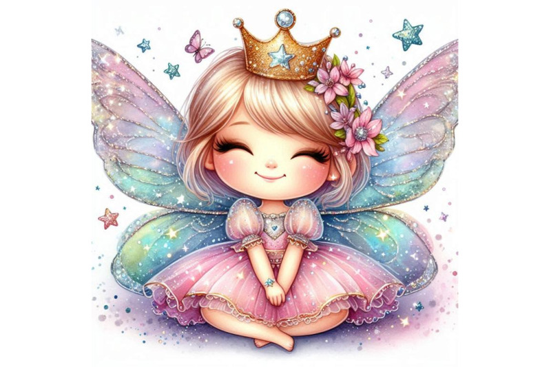 adorable-glitter-fairy-with-glittery-wings-and-a-glowing-tiara-of-star