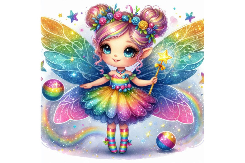 adorable-glitter-fairy-with-rainbow-colored-wings-and-a-glowing-wand