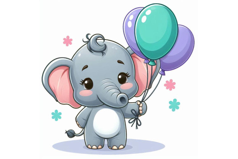 baby-elephant-holding-a-balloon-in-its-trunk