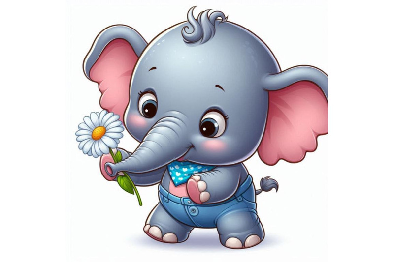 baby-elephant-holding-a-tiny-flower-in-its-trunk