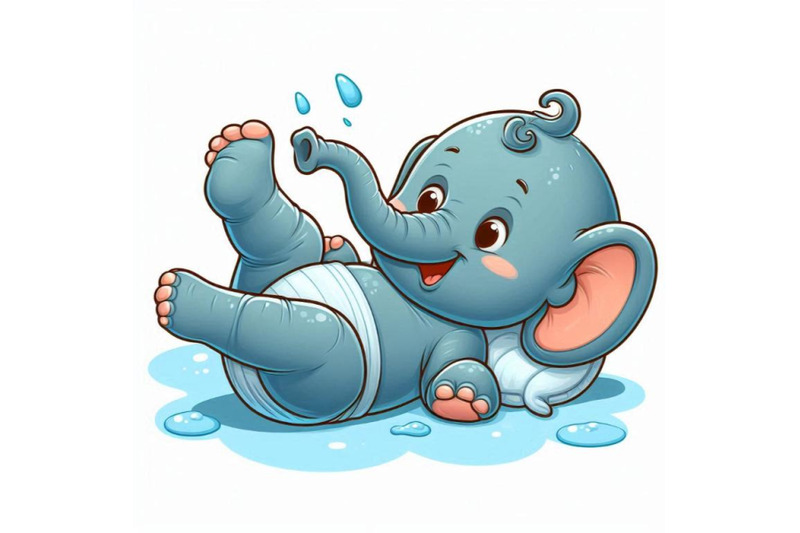 baby-elephant-lying-on-its-back-playing-with-its-feet