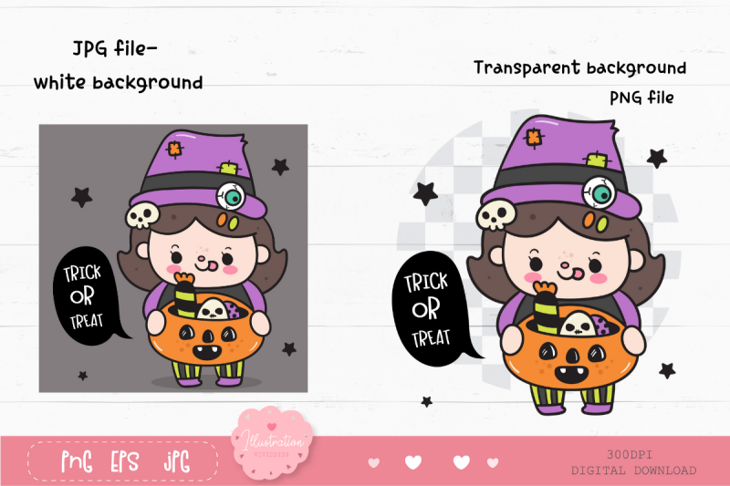 cute-halloween-kid-kawaii-cliparts-cartoon-witch-girl-with-pumpkin-can