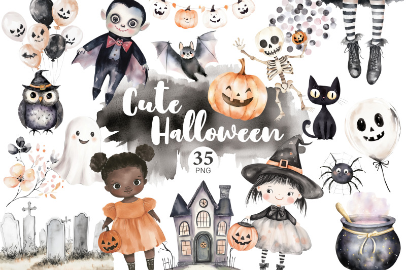 cute-halloween-clipart-set-spooky-kids-png-bundle