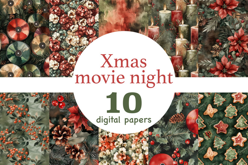 christmas-movie-night-paper-xmas-seamless-patterns