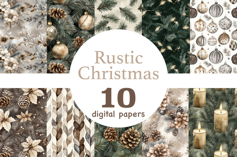 rustic-christmas-digital-papers-xmas-patterns