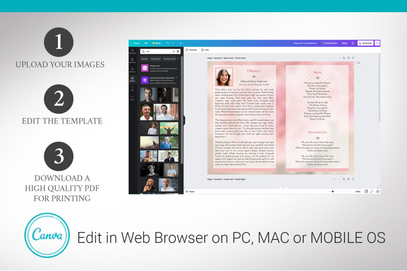 glamour-funeral-program-template-for-canva-pink-white-celebration-of