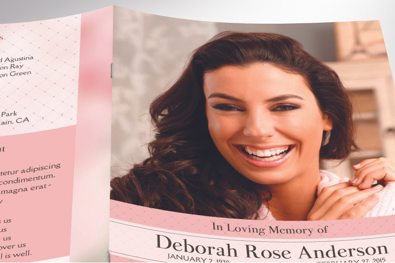 glamour-funeral-program-template-for-canva-pink-white-celebration-of