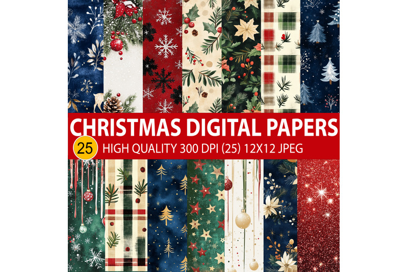 christmas-digital-paper-bundle