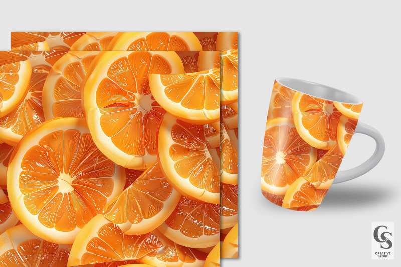 orange-3d-slices-seamless-patterns