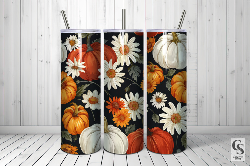 daisy-flowers-amp-fall-pumpkins-digital-papers