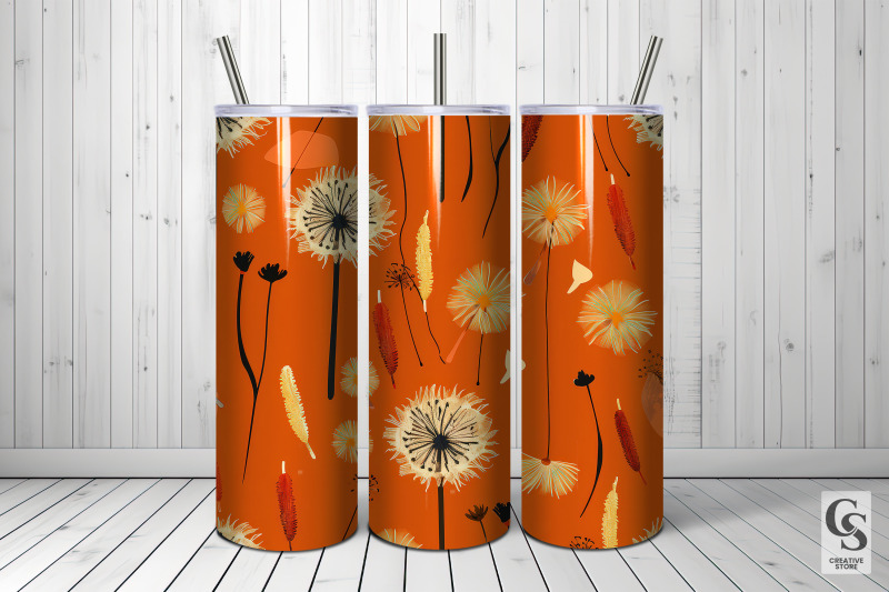 fall-dandelions-seamless-patterns