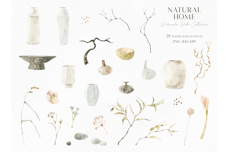 natural-home-watercolor-boho-clipart-png