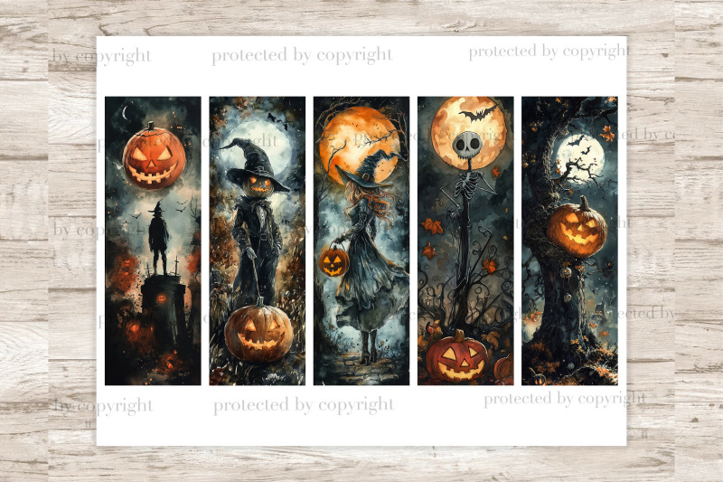 spooky-bookmarks-halloween-printable-set