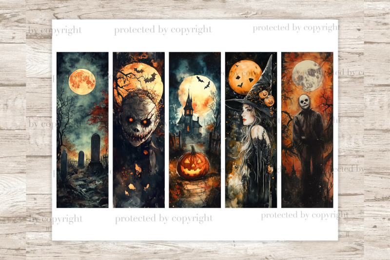 spooky-bookmarks-halloween-printable-set