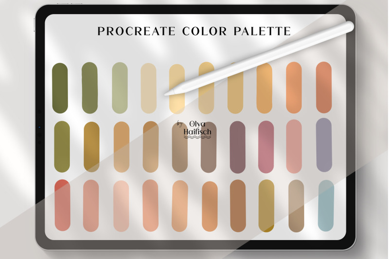 light-natural-procreate-color-palette-cute-color-swatches