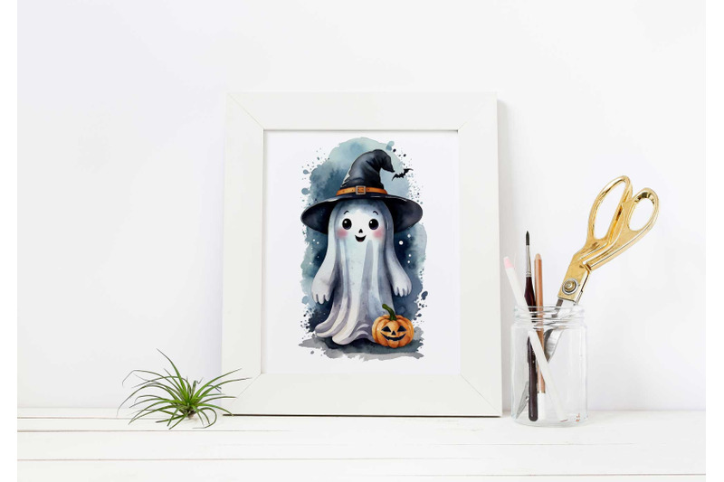 cute-ghost-watercolor-clipart-with-transparend-background