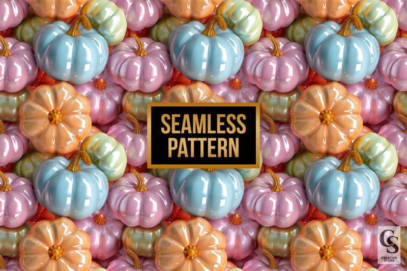 pastel-3d-inflated-pumpkins-seamless-patterns