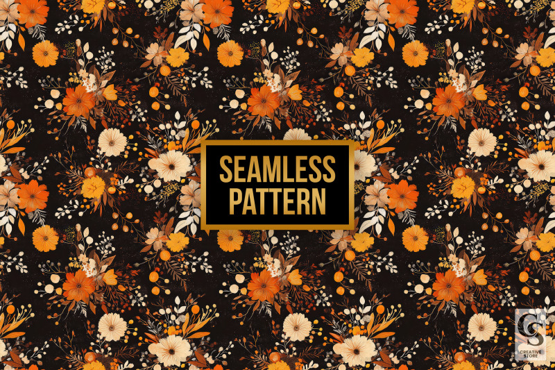 boho-fall-flowers-seamless-patterns