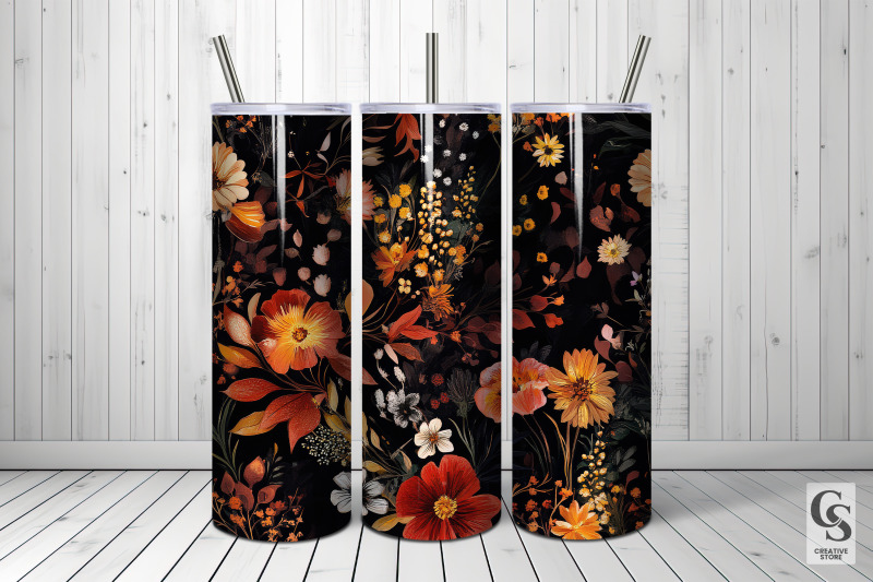 boho-fall-flowers-seamless-patterns