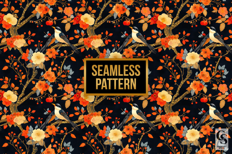 fall-chinoiserie-pattern-digital-papers