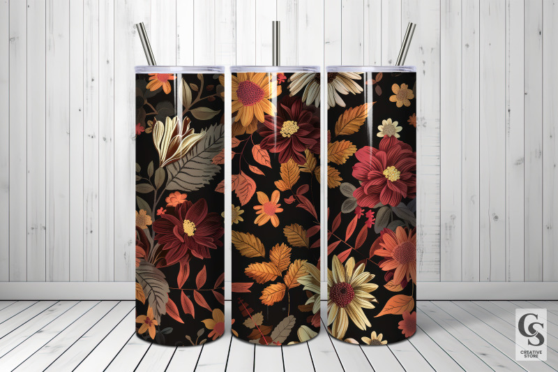 autumn-fall-floral-medley-digital-papers