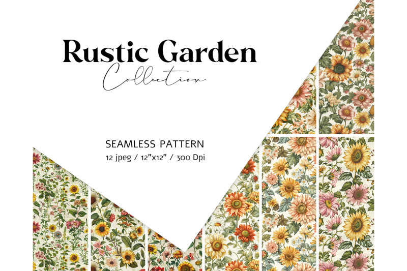 12-rustic-garden-seamless-pattern-sunflower-vintage-garden