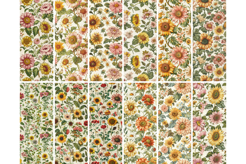 12-rustic-garden-seamless-pattern-sunflower-vintage-garden