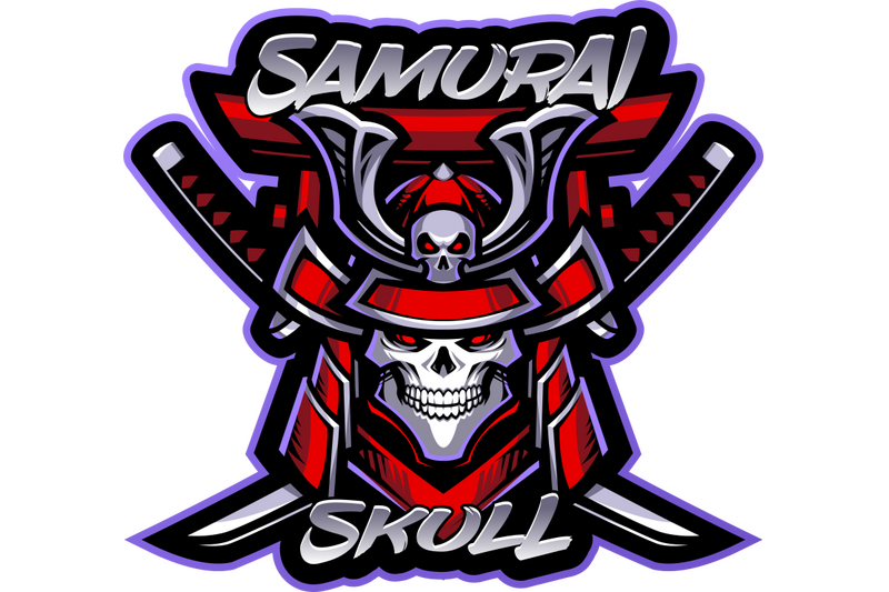 samurai-skull-esport-mascot-logo-design