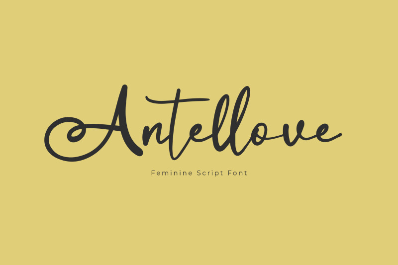 antellove-feminine-script-font