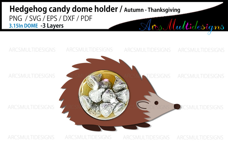 hedgehog-candy-dome-holder-svg