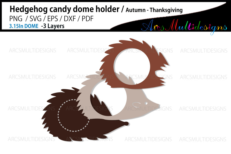 hedgehog-candy-dome-holder-svg