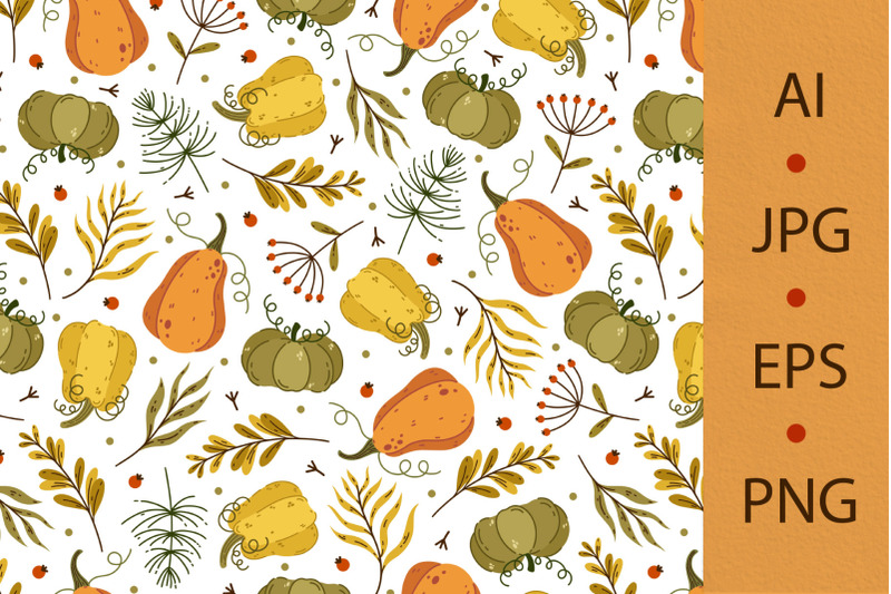 seamless-pattern-with-autumn-pumpkins-fallen-leaves